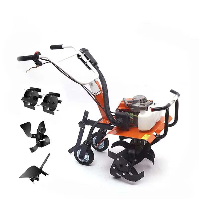 Caiyuan household two-stroke industrial-grade high-power 48F lawn mower, mini rotary tiller, soil ripper