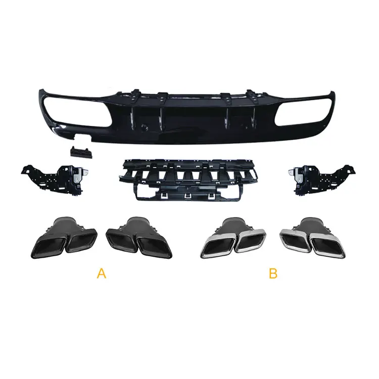 

Dream Garage Высококачественные автозапчасти Задний бампер автомобиля Задний диффузор для класса C W205 2015-2021 Обновление сзади C63