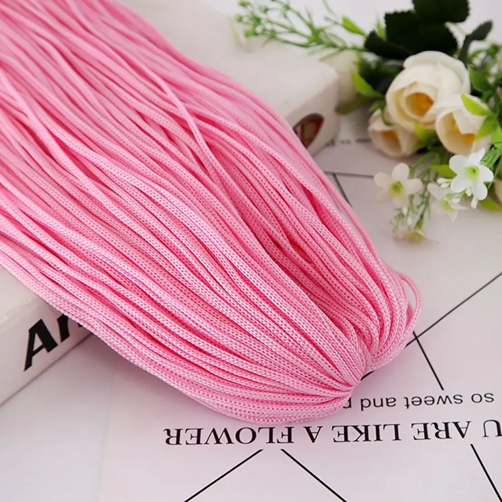 Textured 200M 3mm DIY Macrame Rope Hollow Line Hand-Woven Nylon Cord Hat Bag Shoe Doll Handicrafts Thread