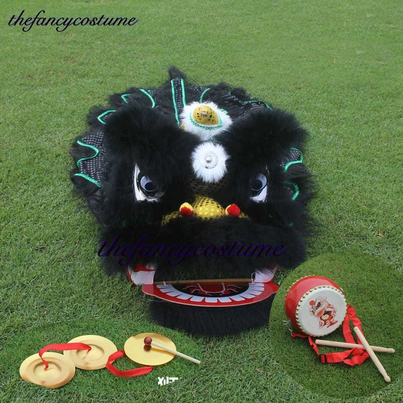 طفل الزي الملكي 12 بوصة الثقافة الصينية الأسد الرقص غونغ طبل 3-5 الأعمار التميمة بدلة فاخرة الدعائم الحدث لعبة مهرجان كرنفال