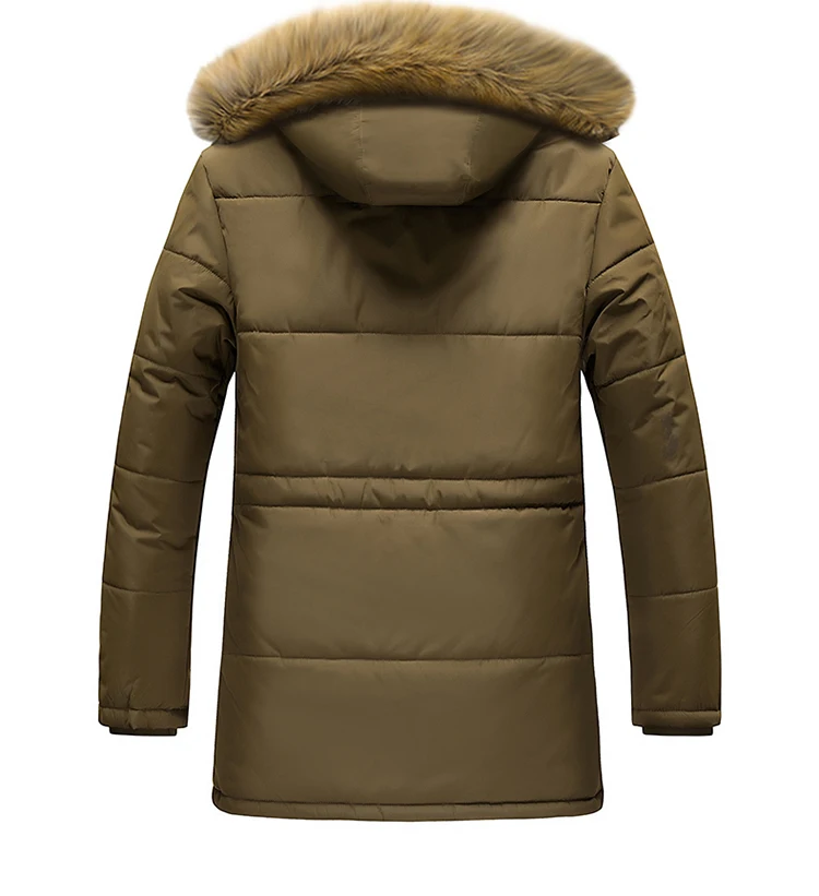 Men Winter Coat New Windproof Fleece Warm Thick Jacket Parkas Oversize Men Fashion Hooded Fur Collar Jacket Classic Casual Parka