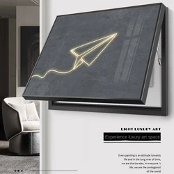 Modern Minimalist Home Decorative Painting Of Electric Meter Box Cover Switch Blocking Wall Art Hanging Mural Poster With Frame