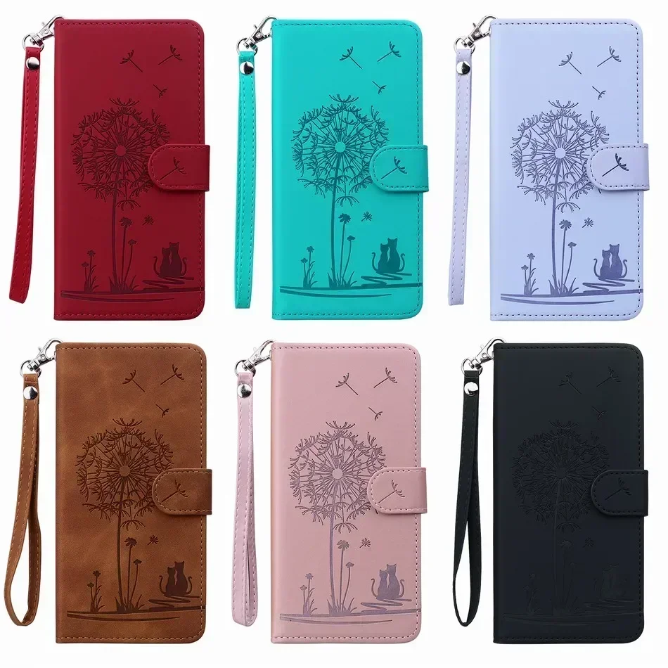 

Pop Cute Dandelion Phone Case For Xiaomi Mi 12 13T Redmi 13C Note 13 Pro Plus 5G 4G Photo Frame Wallet Card Pocket Cover #SEB
