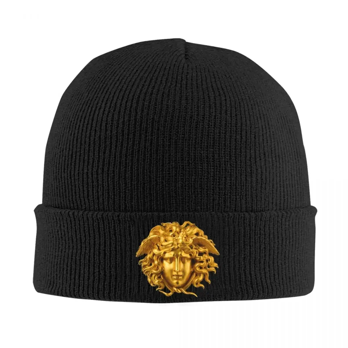 Elegant And Chic French Golden Haired Hat Autumn Winter Beanies Mythological Greek Medusa Caps Men Women Acrylic Knitted Caps