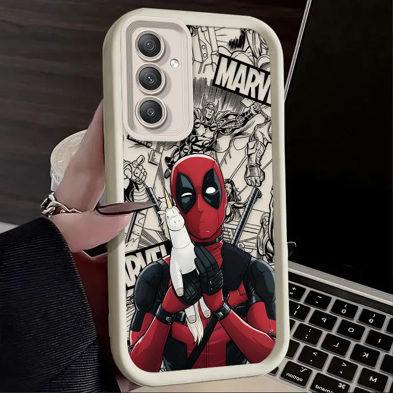 Funda de Anime Marvel Deadpool para Samsung Galaxy A54 A05 A05S A34 A24 A14 A53 A33 A23 A13 A52 A52S A32 A22 A12 A71 A51 A31 A50 Etui