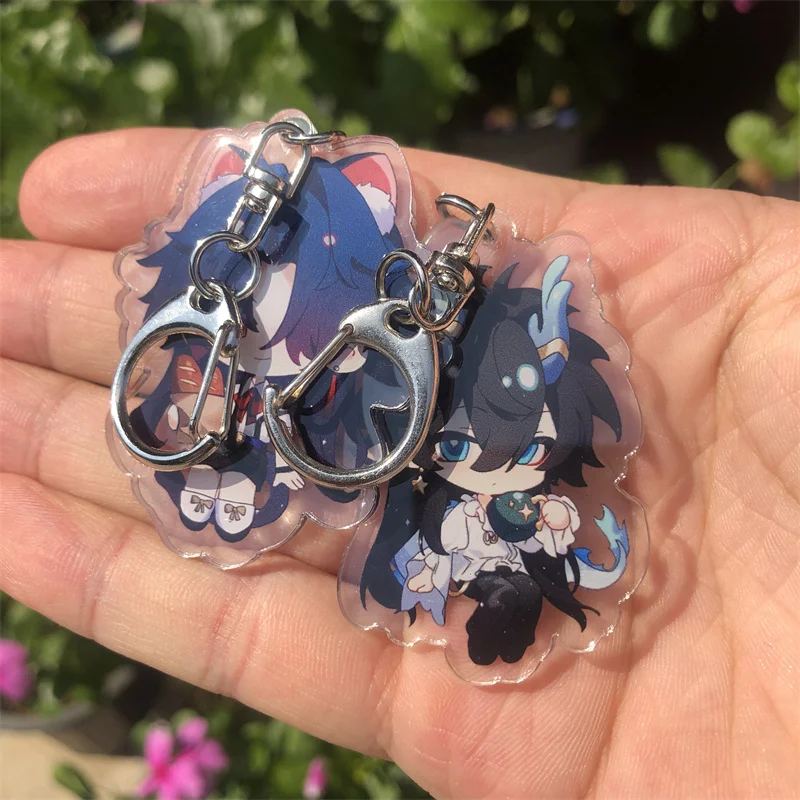 Honkai: Star Rail Blade Luocha Imbibitor Lunae Jing Yuan Keychain Badge Accessories Anime Game Cosplay Pendant Prop