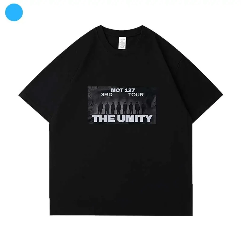 2024 Kpop Korean Trend Stars Same Style NCT127 NeoCity Letter Flashmob T-shirt Fans Women Men Summer Oversized Cotton T-shirt