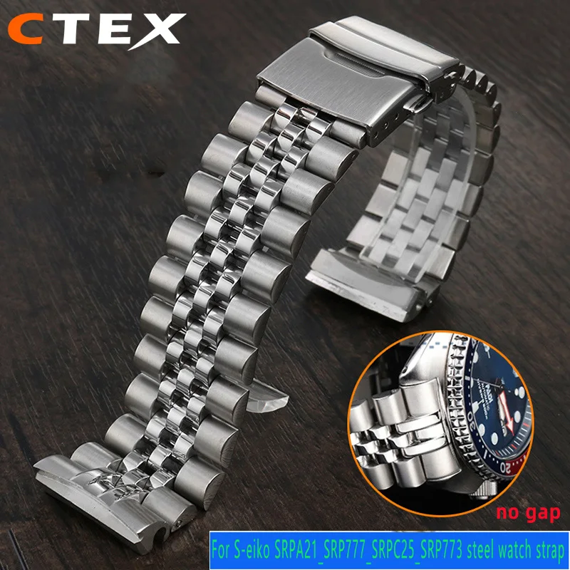 For Seiko Abalone Turtle Diving watch strap773 srp774 srp777 SRPA21E 99K1 22MM Solid men\'s stainless steel watchband accessories