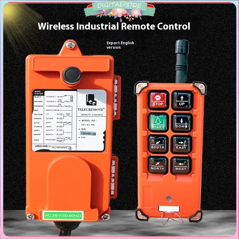 

F21-E1B 6-кнопочный промышленный беспроводной радиокран, переключатели дистанционного управления, подъемный верхний мост, управление подъемом крана