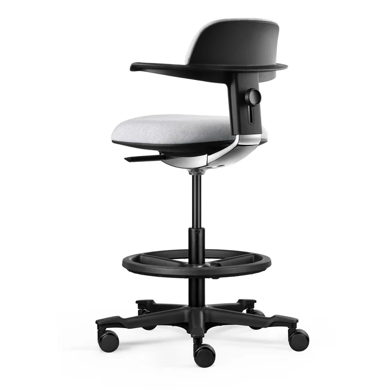 Chair Rolling Ergonomic Swivel Office Stool With Foot Rest Height Adjustable Ergonomic Chair