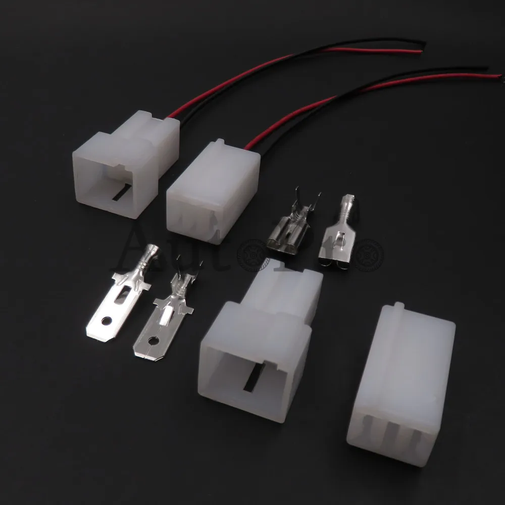 1 Set 2 Hole Electrical Vehicle Automotive Wiring Harness Connector AC Assembly Fog Lamp Light Socket