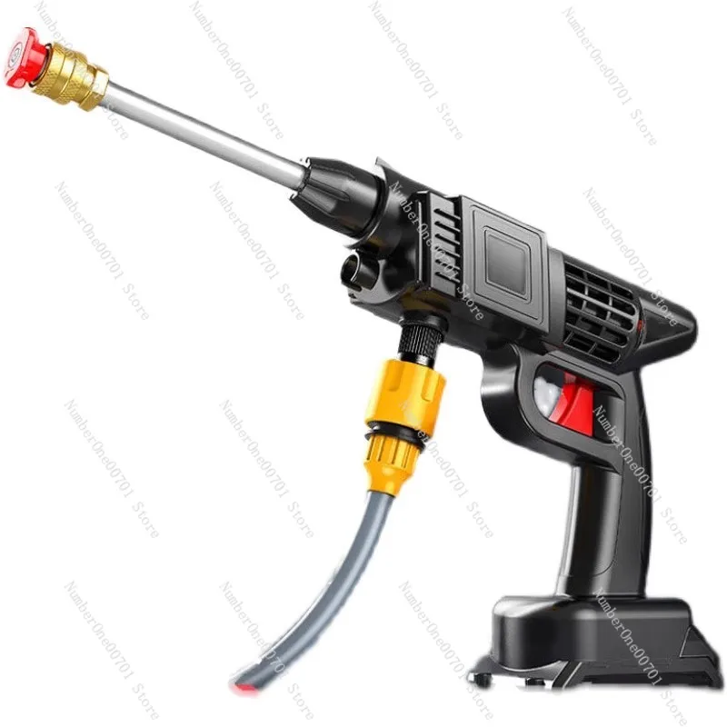 Cordless Car Washer High Pressure Water Gun Portable Lithium Battery Cleaning Machine Home Use