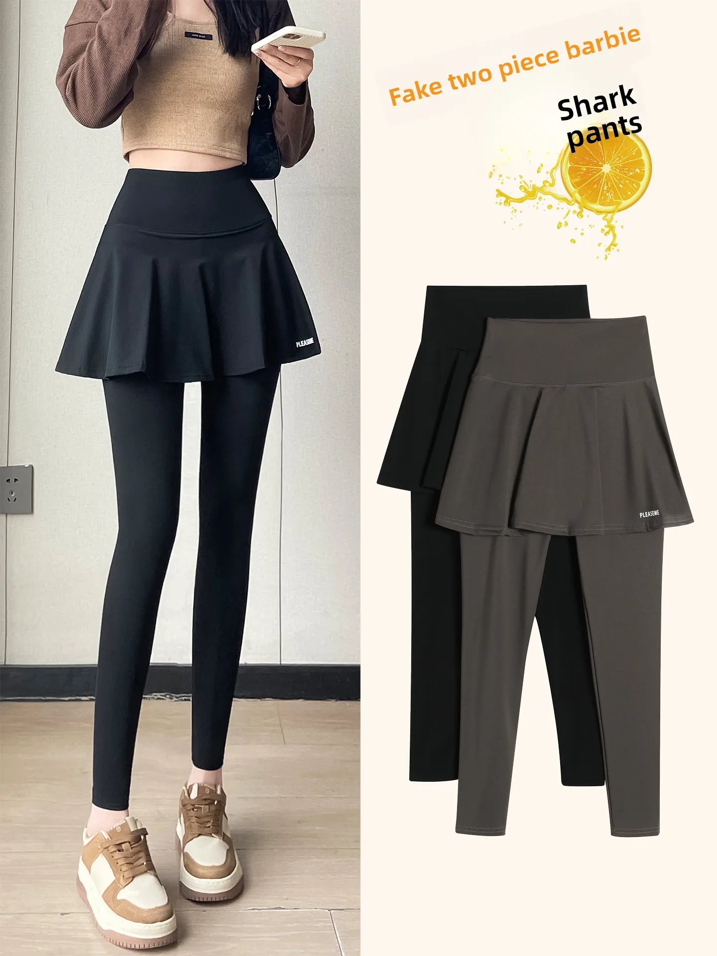 

Спортивные брюки из овчины для бега, йоги, брюки с высокой талией для женщин, повседневные длинные леггинсы, спортивная юбка для бадминтона, брюки