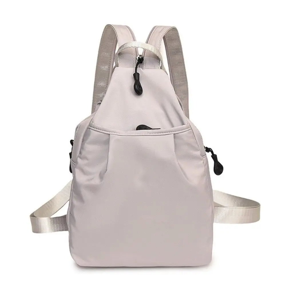 

Solid Color Oxford Fabric Backpack Nylon Light Weight Casual Crossbody Bag Casual Large Capacity Lightweight Travel Backpack