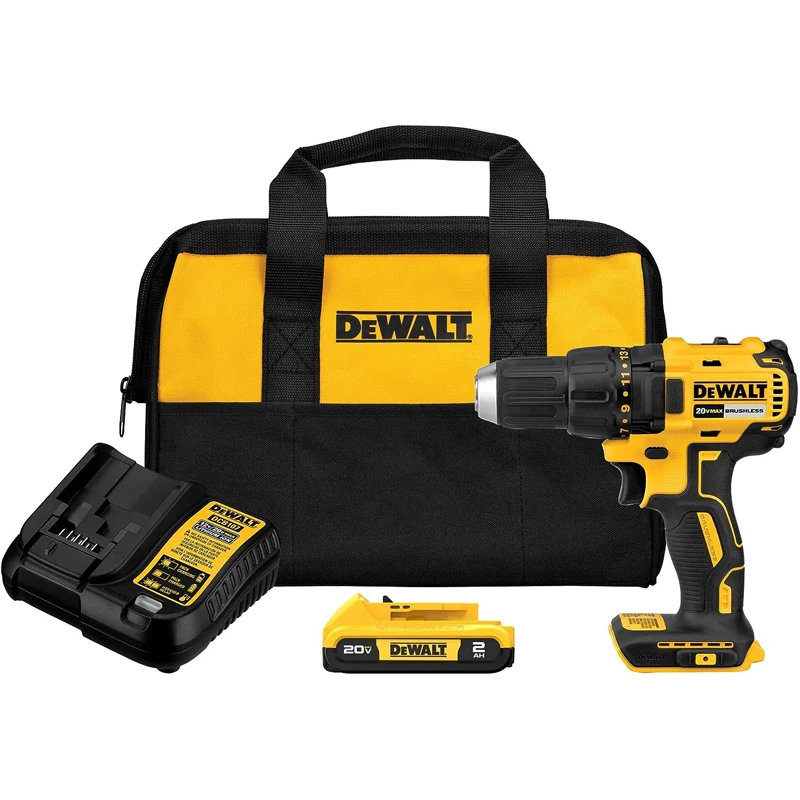 

DEWALT 20V MAX Cordless Drill Driver, 1/2 Inch, 2 Speed, XR 2.0 Ah Battery and Charger Included (DCD777D1)