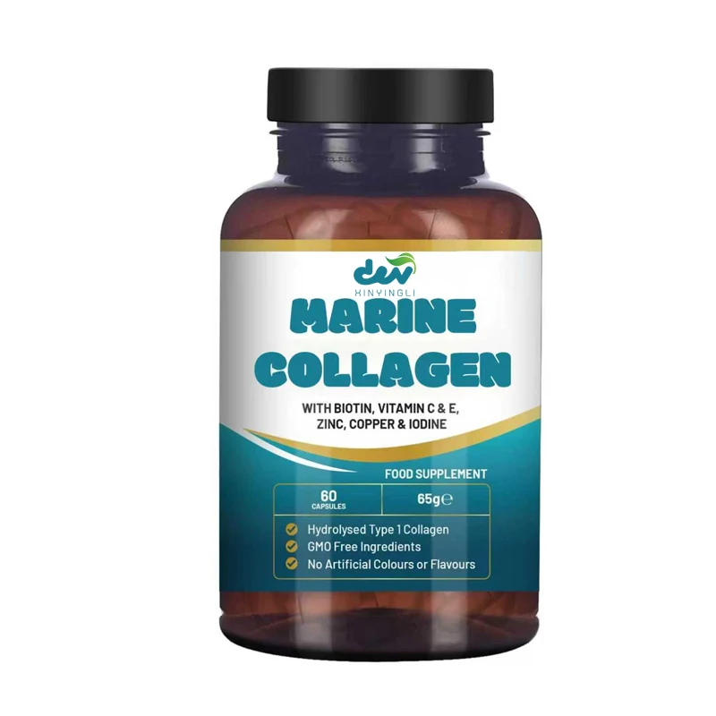 تحتوي الكولاجين البحري 1100 مللي جرام من حمض الهيالورونيك، بالإضافة إلى حمض الهيالورونيك والفيتامينات C، E، B2، والنحاس والزنك، والأيود #1