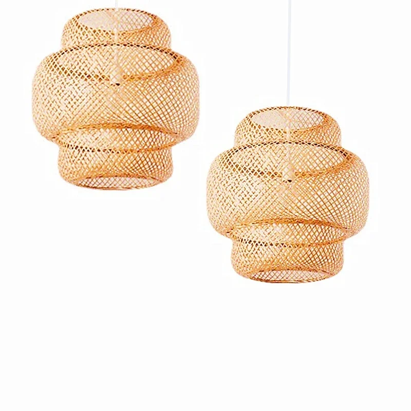 Imagem -06 - Mão Woven Rattan Lâmpada Pingente Lanterna de Bambu Restaurante Room Decor Lustre Minimalista Estilo Asiático D30 38 50cm