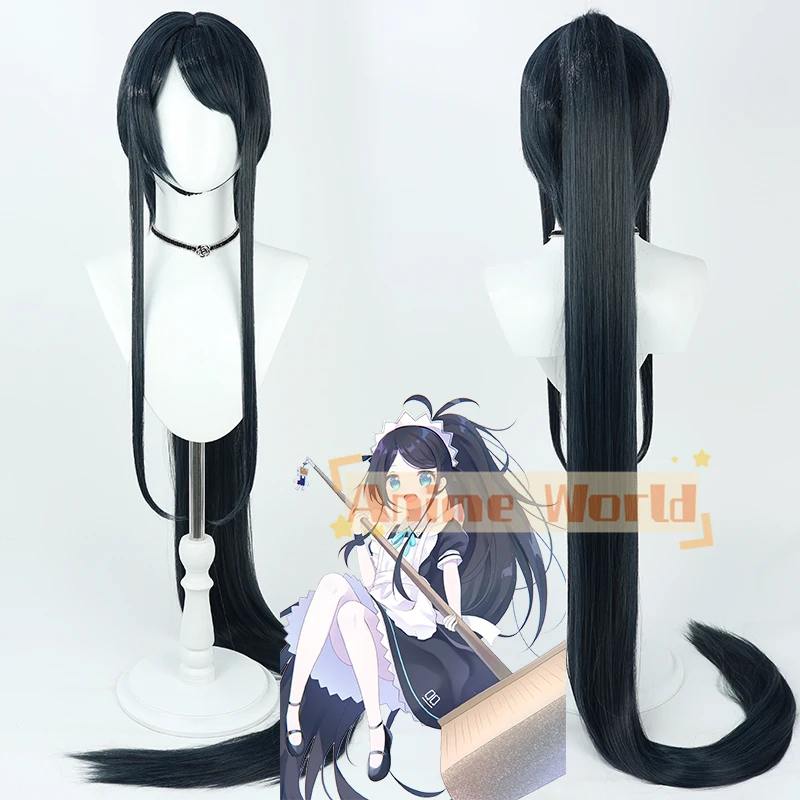 

Парик для косплея Tendou Arisu, 150 см, длинный, темно-синий, термостойкий, синтетический