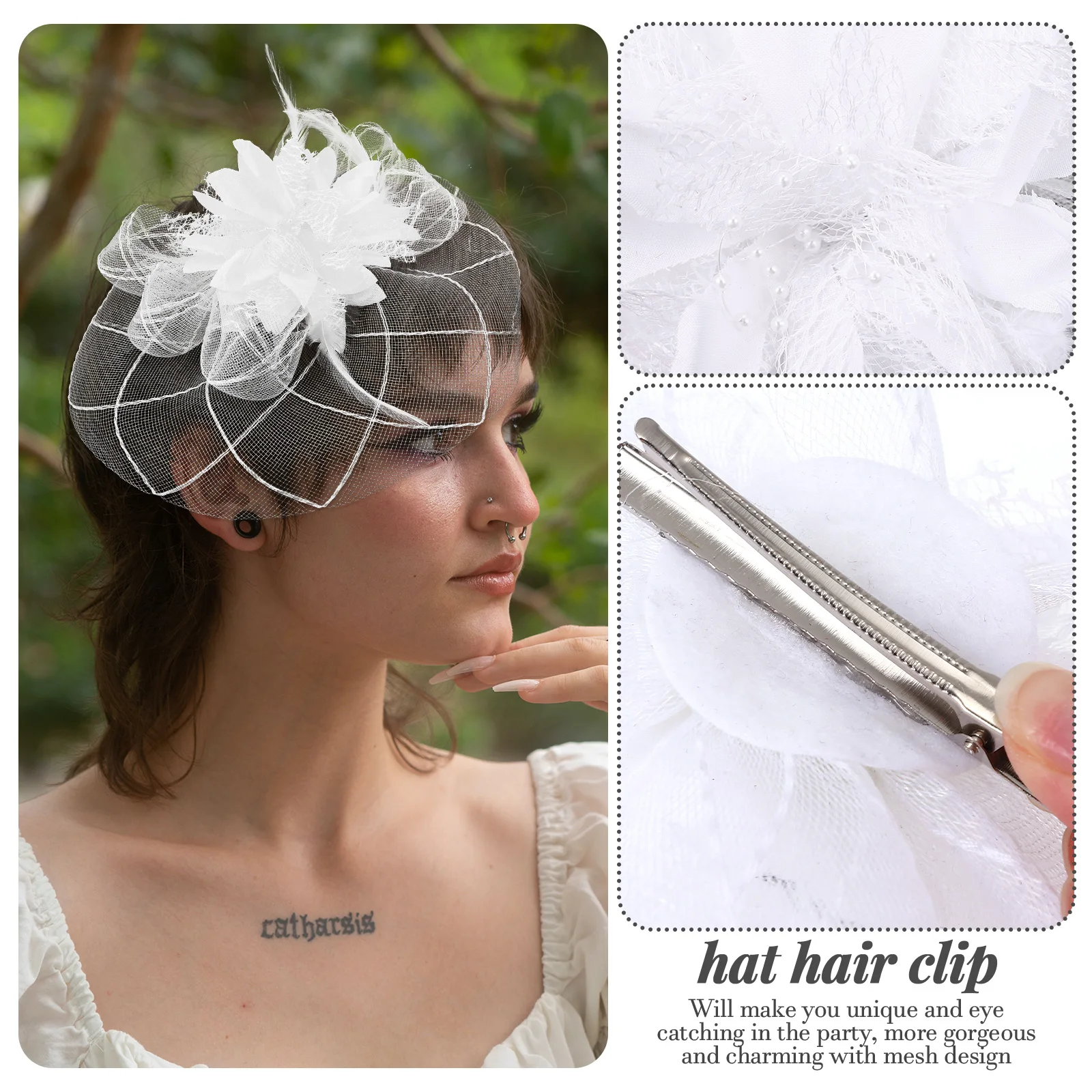 

Wedding Accessories Mini Hat Clip Clips Barrette on Hair for Guest