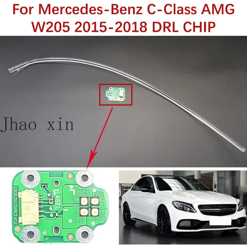 Für Mercedes‑Benz C‑Klasse AMG W205 2015-2018 C180 Weiße Scheinwerfer DRL CHIP Lampenröhre Ballast Angel Eyes Leiterplatte – Detail 1