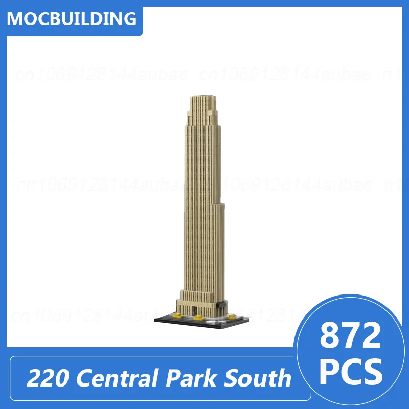 

220 Central Park South & Long Lines Building New York Moc Blocks Diy Assemble Bricks Architecture Display Model Xmas Toys Gifts