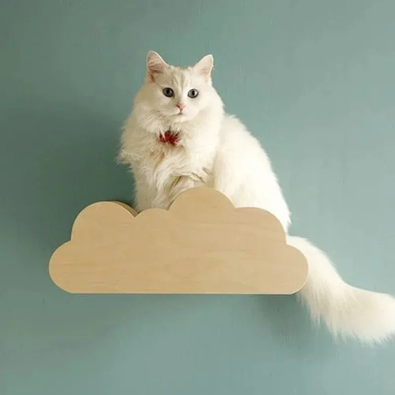 

Wall Mounted Integrated Cat Jumping Platform Complex Wooden Cat Nest Training Toy Cats Climbing Scratcher Wood Pet Supplies