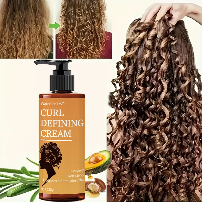 محسن تجعيد الشعر المرطب والمحدد، مناسب للشعر الجاف، مناسب للرجال والنساء، 100 جرام، أساسيات العناية بالشعر | سطح لامع | كريم الترطيب #2