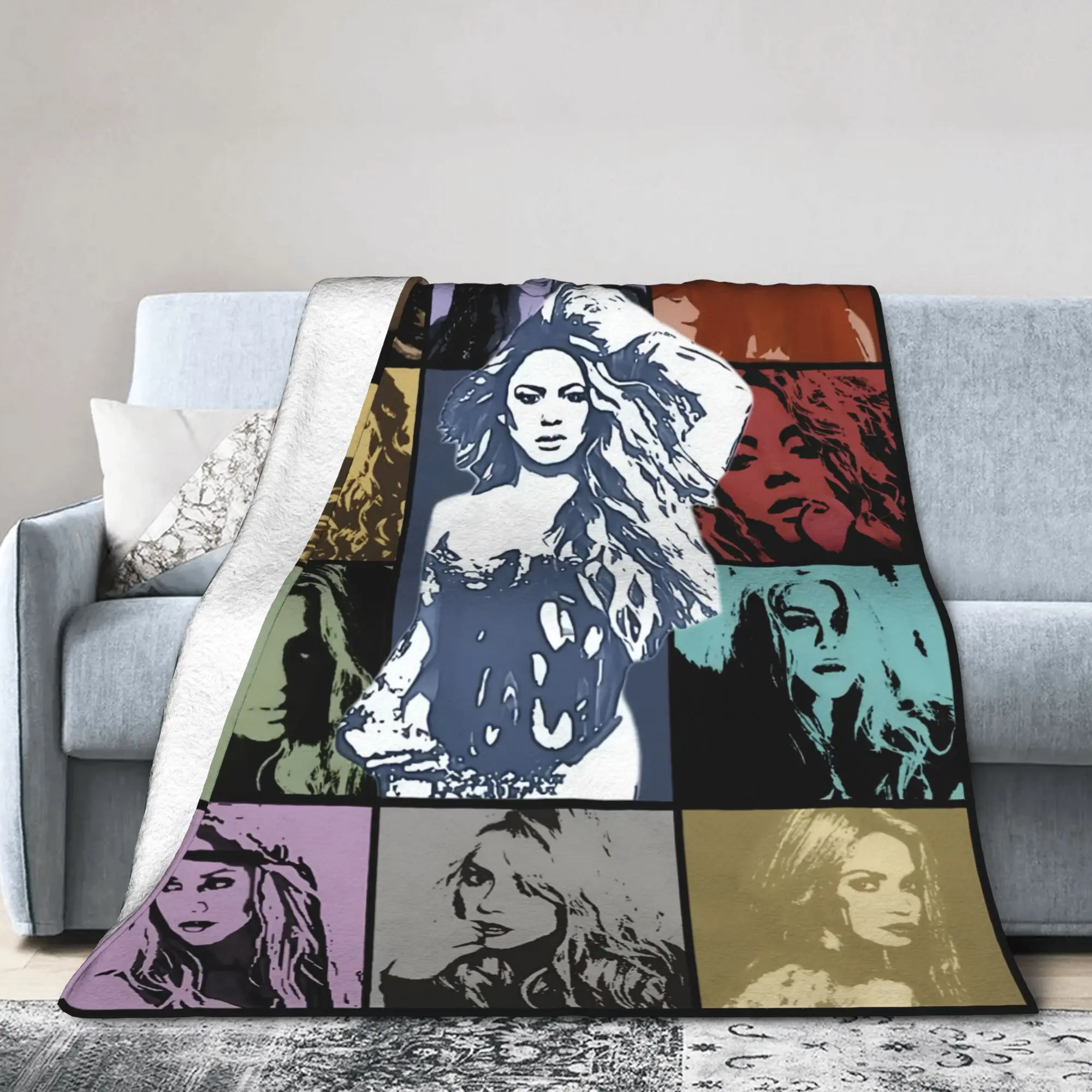 Shakira Colombian Singer Blanket Cover  Flannel Throw Blankets Airplane Travel Decoration Soft Warm Bedspread