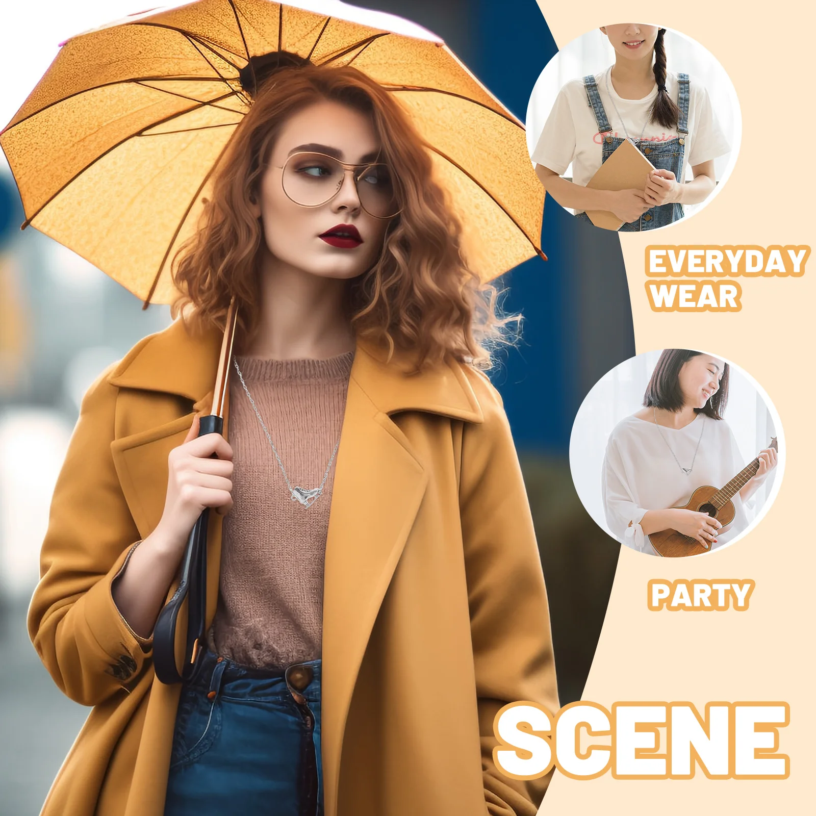 

Skate Necklace Alloy Metal Pendant Intricate Texture Meticulously Polished Ideal for Chain Wear Unisex Trendy Jewelry Piece