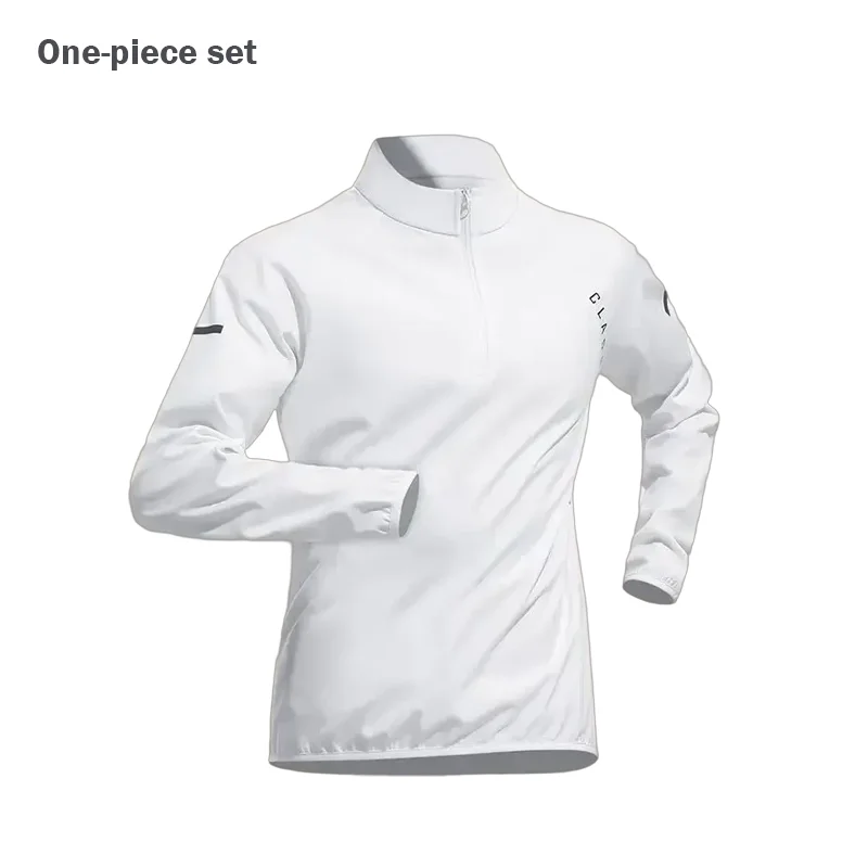 

Мужская спортивная рубашка с длинным рукавом на молнии, быстросохнущая, для велоспорта, легкой атлетики, бега, фитнеса, удобная спортивная одежда