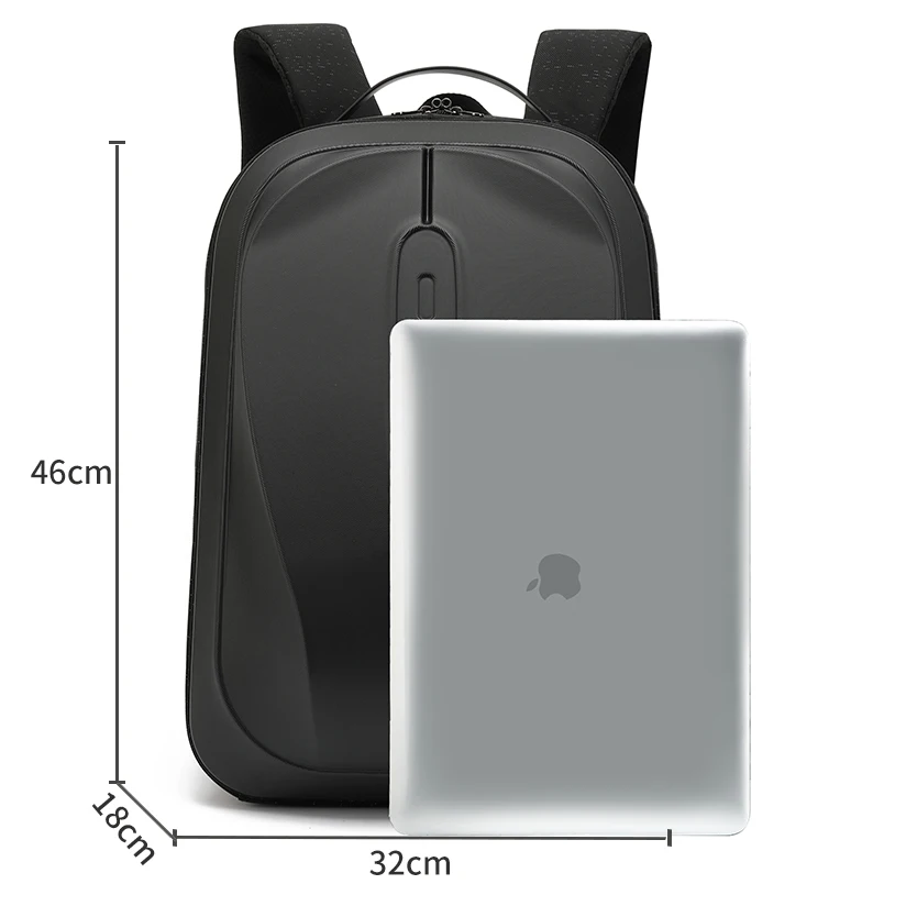 2022 New PC Hard Shell Big Backpack Men Fashion Cool Laptop Rucksack Rugzak Mannen