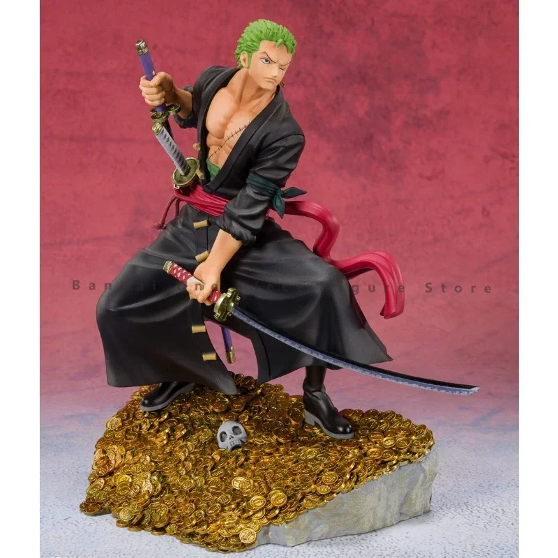 In Stock Original Bandai Figuarts ZERO One Piece Zoro Action Figure ภาพเคลื่อนไหวของเล่นของขวัญสะสมงานอดิเรกอะนิเมะของแท้