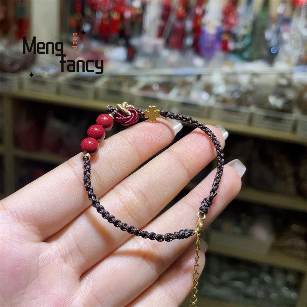 

High Content Cinnabar Purple Gold Sand Chinese Knot Hand Exquisite Elegant Simple High-grade Bracelet Popular Fashion Jewelry