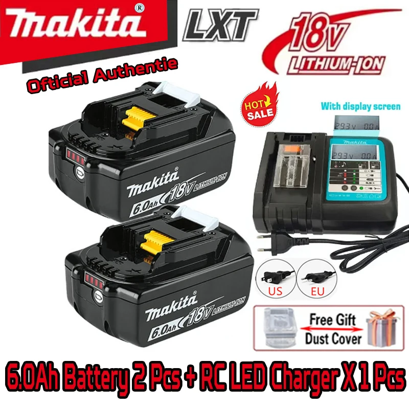 

Original Makita battery, 18V 6.0Ah rechargeable battery, power tool BL1830 BL1840、BL1850、BL1860B、 Makita 18V tool battery