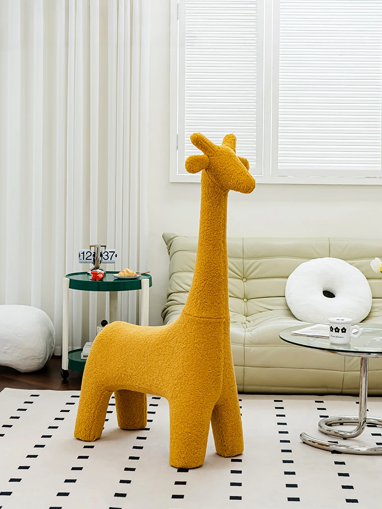 Cartoon giraffe stool cartoon animal seat child chair living room decoration ornaments