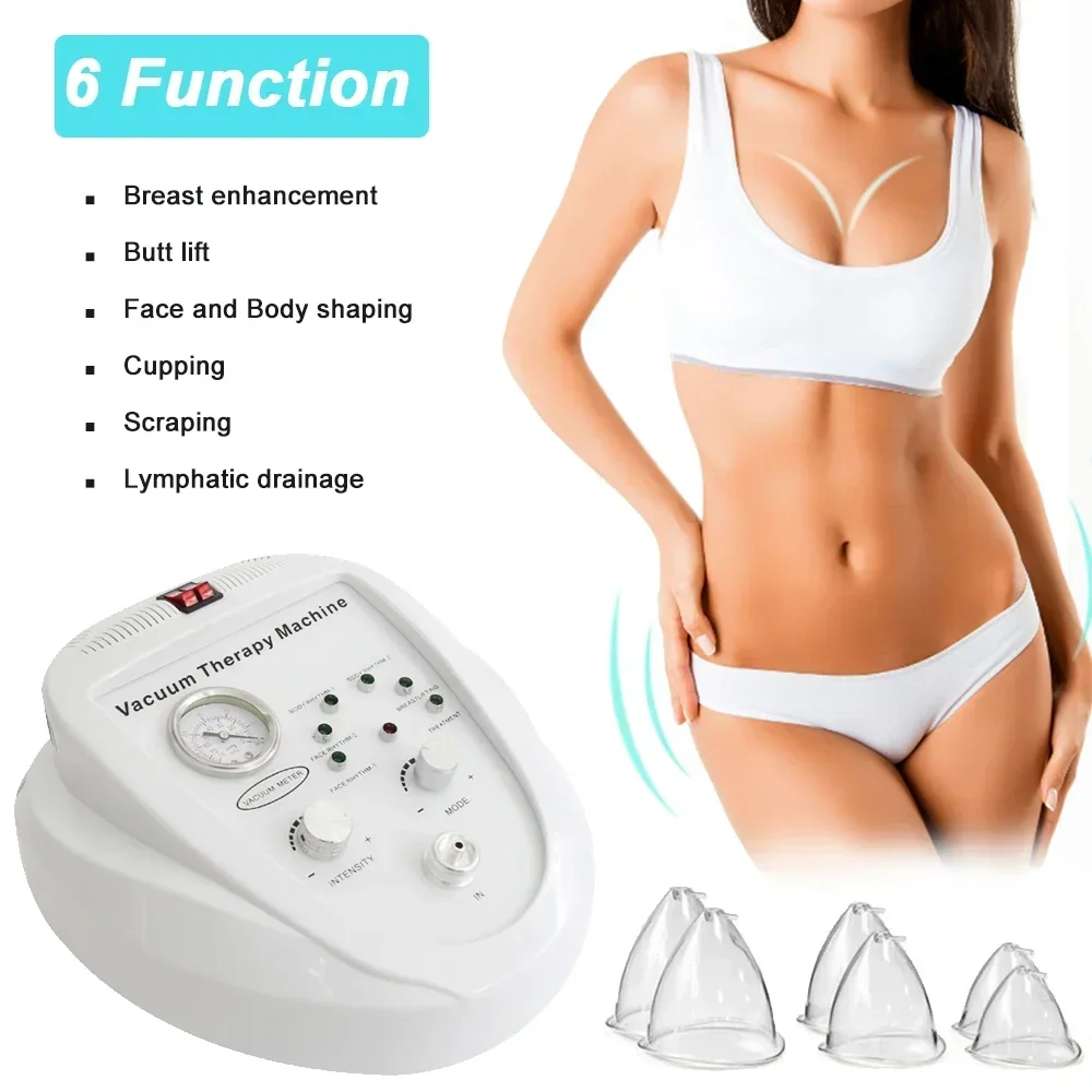 Vacuum Therapy Breast Enlargement Device Volume Buttocks Butt Lift Machine Body Shaping Massage Cups Chest Firming and Lifting