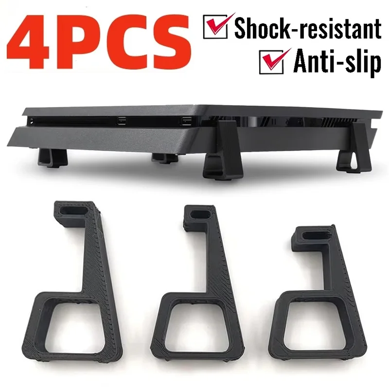 Soporte Horizontal de refrigeración para consola PS4/Pro/Slim, soporte antideslizante montado en las patas, Base antideslizante para accesorios de PS4, 4 Uds.