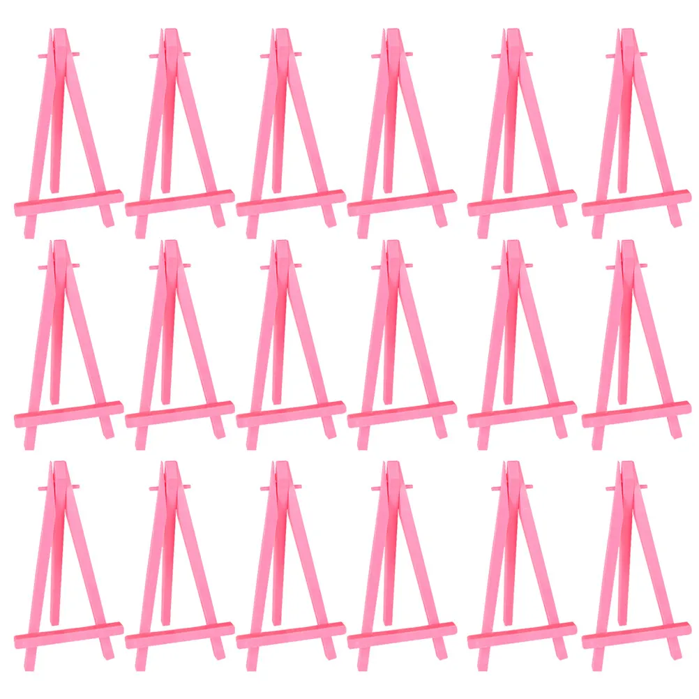 30Pcs Triangle Frame Easel Plastic Tabletop Display Easel for Artists Students Small Studio Painting Photo Frame Bracket Mini