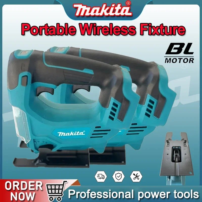 

Makita 18V Portable Cordless Jig Saw 26mm Electric Curved Saw Multi-Function Cutting Woodworking Tool For 18V Battery