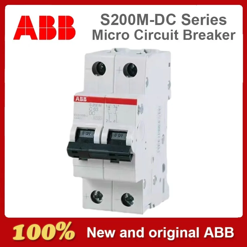 Original ABB DC Circuit Breaker S200M DC Series 1P 2P 4P 1A 2A 3A 4A 6A 10A 16A 20A 25A 32A 40A 50A 63A