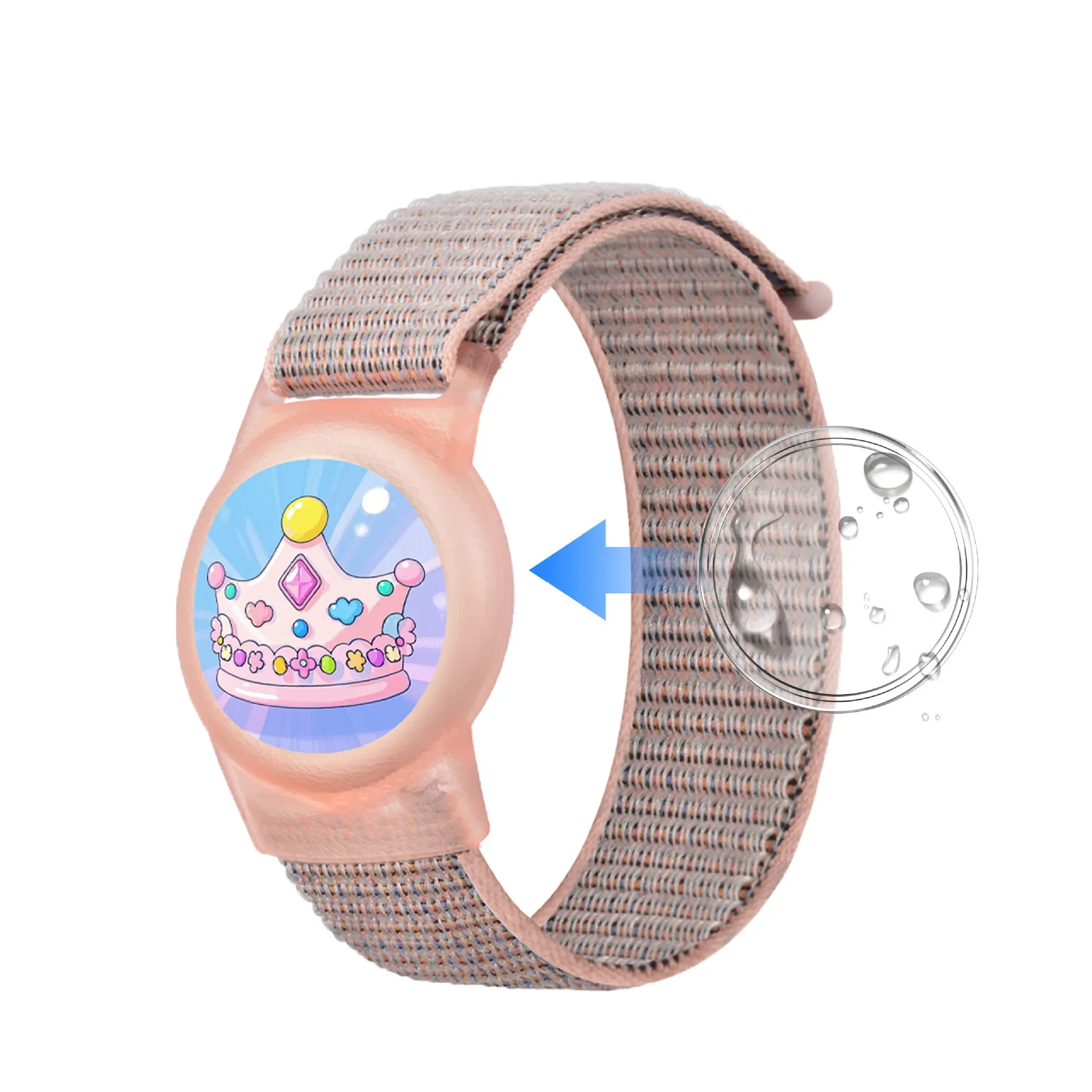 Wasserdichtes Nylon-Armband für Apple AirTags Locator Kinder-Armband Kratzfeste Abdeckung Zubehör für Airtag GPS-Tracker-Halter – Detail 14
