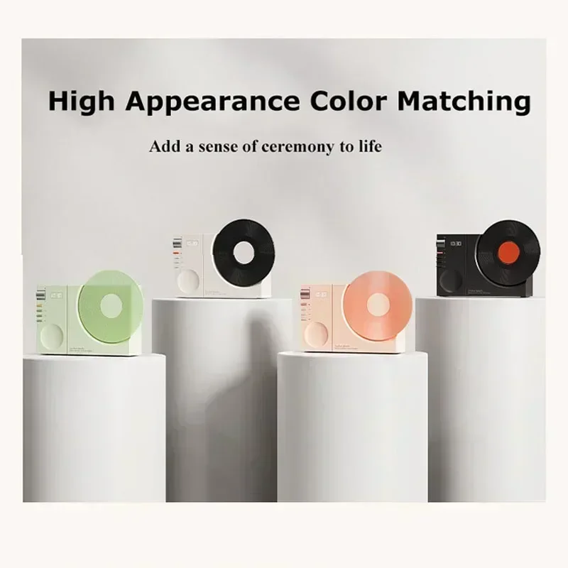 

Mini Retro Bluetooth5.3 Support TF Card AUX Play Soundbar Vintage MP3 Speaker Wireless Hifi Sound Music Box with Clock Display