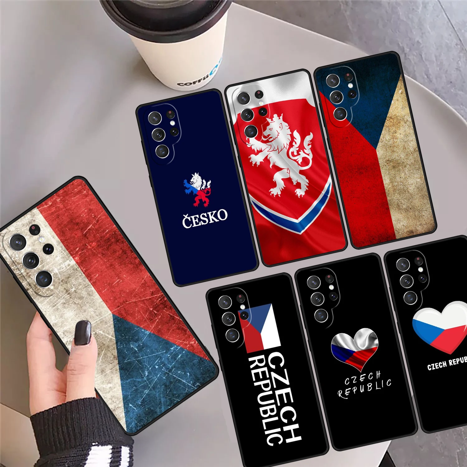 Czech Republic Flag Phone Case Cover Coque For Samsung Galaxy S24 S25 Ultra 23 S22 Plus S21 FE S20 Note 10 Pro Note 20
