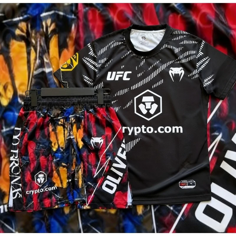 

Мужской комплект для тренировок UFC: дышащие шорты и футболка для бокса, борьбы, бега, быстросохнущие, влагоотводящие