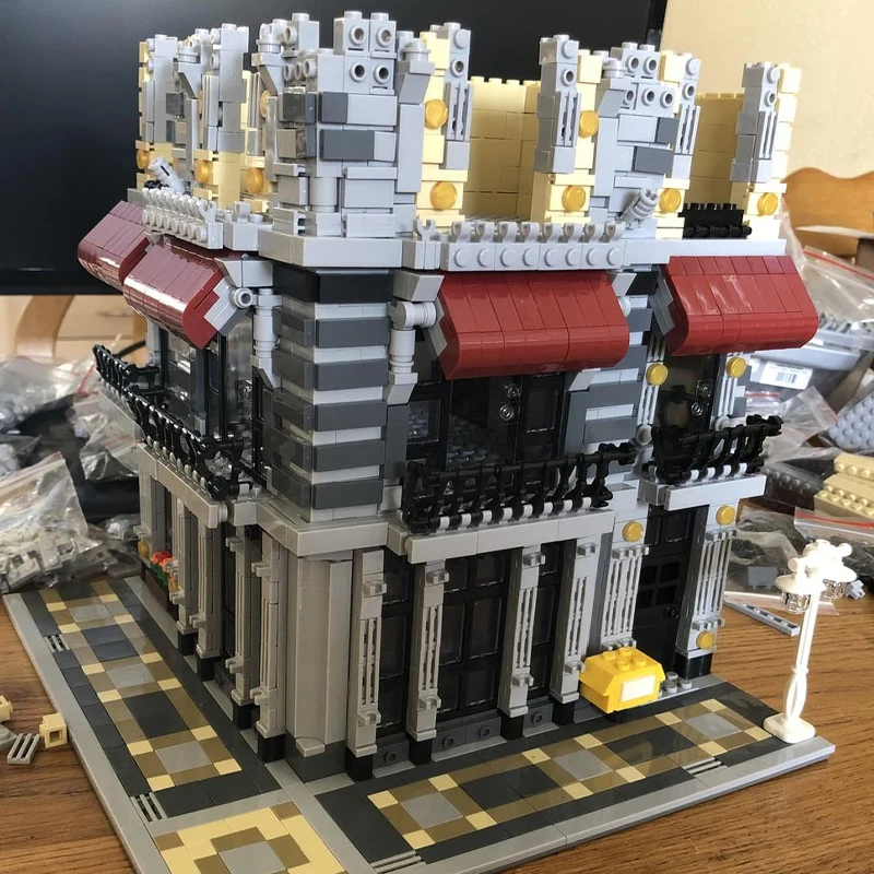 10126 Uds. Ciudad Modular cafetería-Hotel modelo de construcción ladrillos DIY juegos de bloques de montaje juguetes colección de regalos educativos Hobby presente