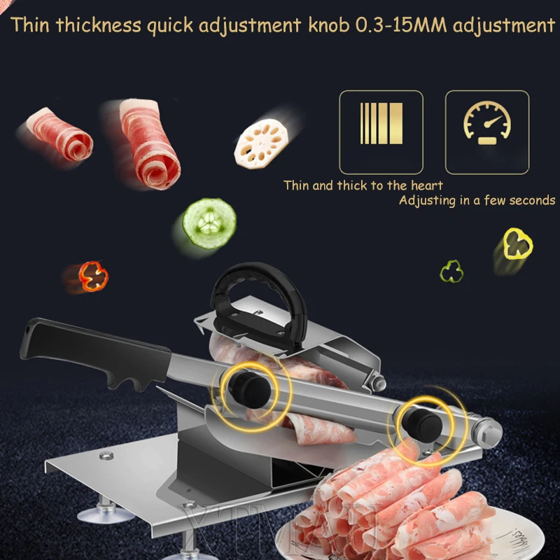 Kitchen Accessory Slicer Frozen Meat Manual Slicer Lamb Meat Ham Beef Vegetable Cutter Kitchen Knives Machine Kitchen Tool