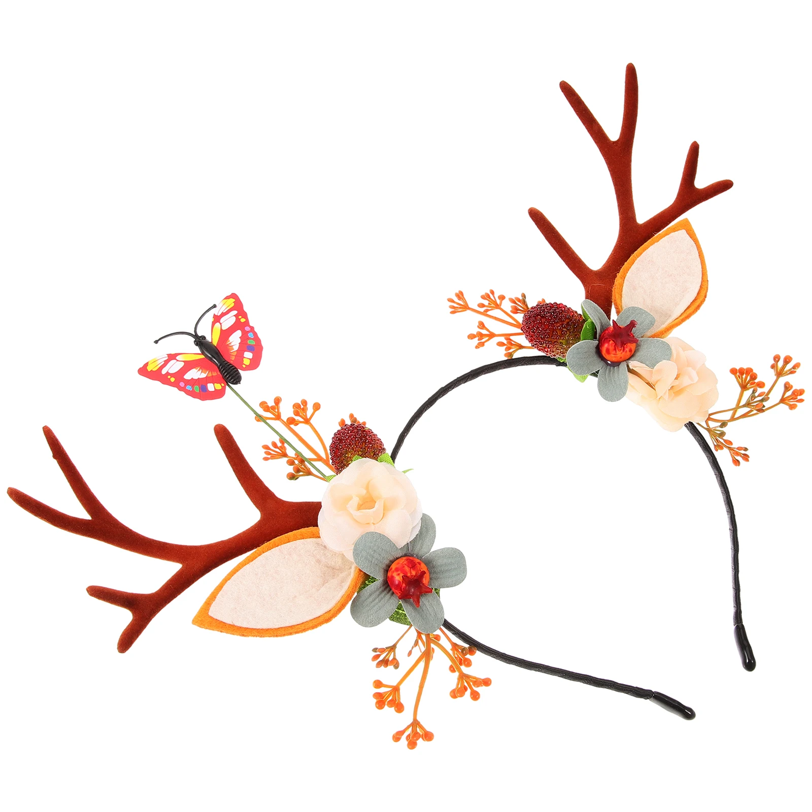 

Classical Antlers Hairband Women Deer Costumes Non Woven Reindeer Christmas Party Headwear Holiday Accessories Lightweight