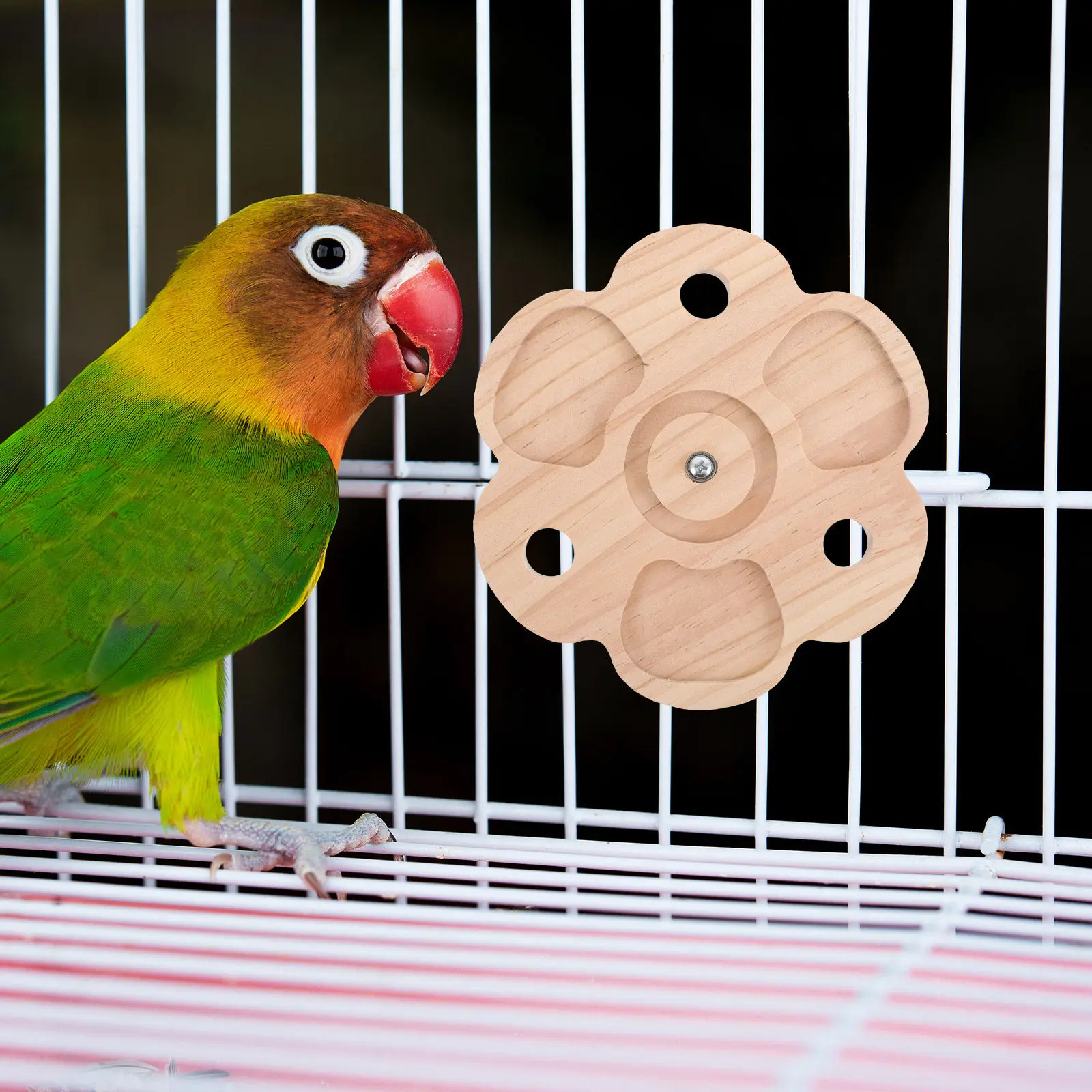 Interactive Chew Windmill for Rabbit Chinchilla Cage Supplies Rotation Wheel Bearing Small Pet Parrot Chewing Interactive Toys view 3