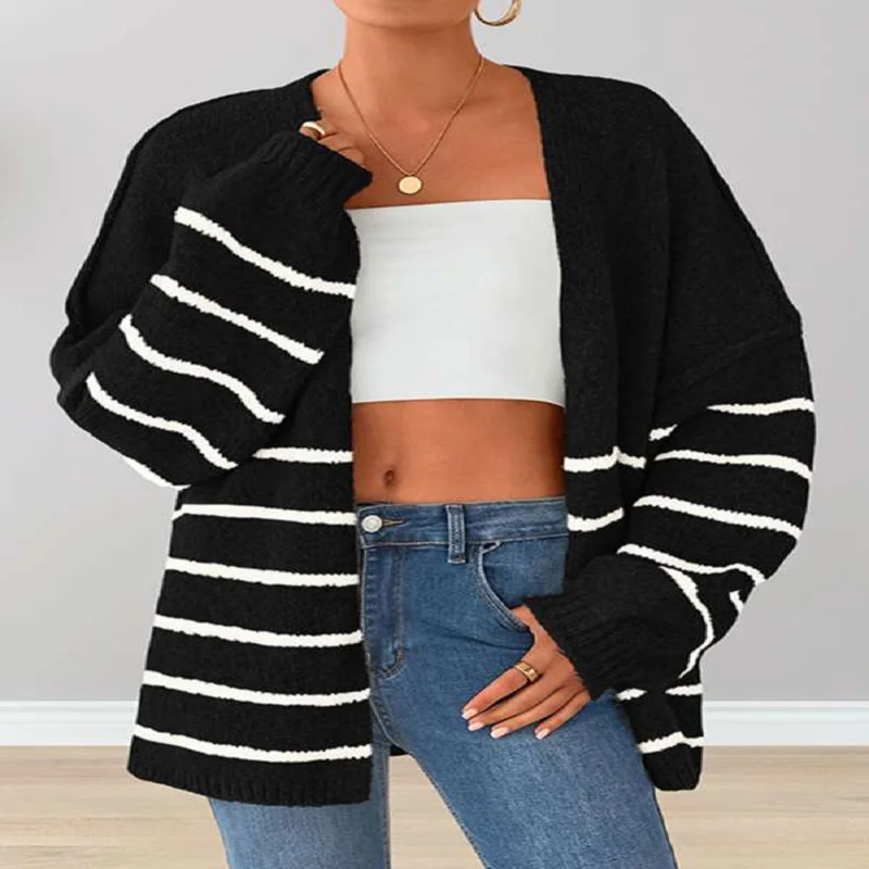 

Women'S Oversized Cardigan Sweater Autumn Long Lantern Sleeve Knit Cardigan Sweater