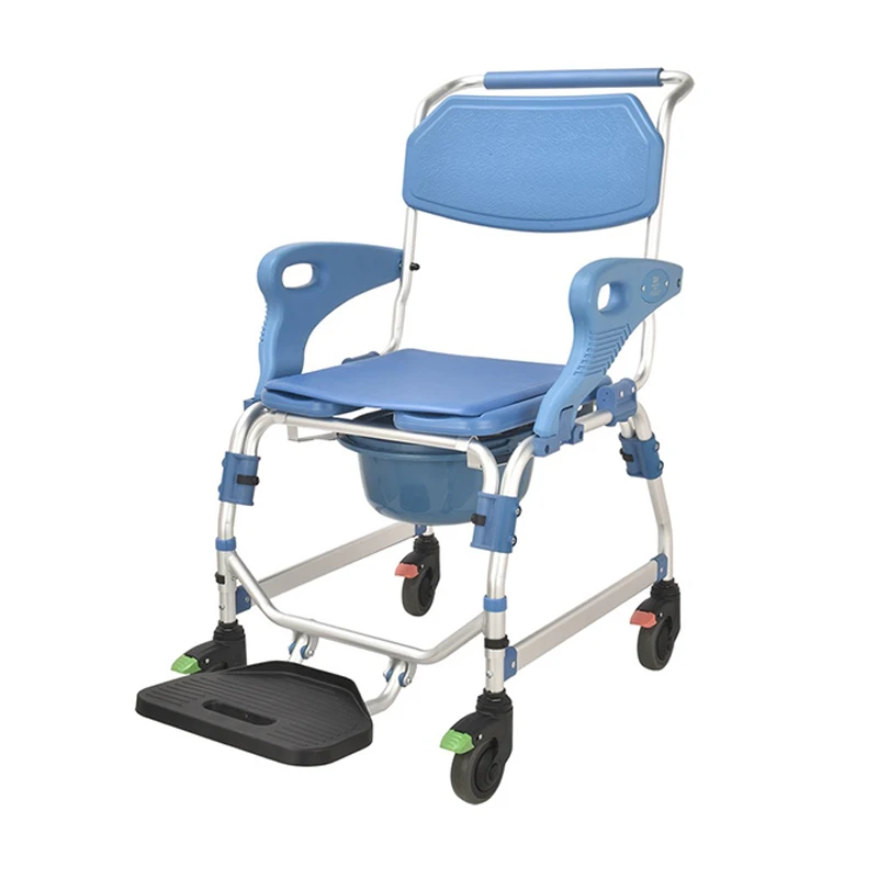 

Multifunctional Commode Chair With Upward-Facing Armrests Shower Chair Wheeelchair-for Home Care Rehabilitation Therap Supplies